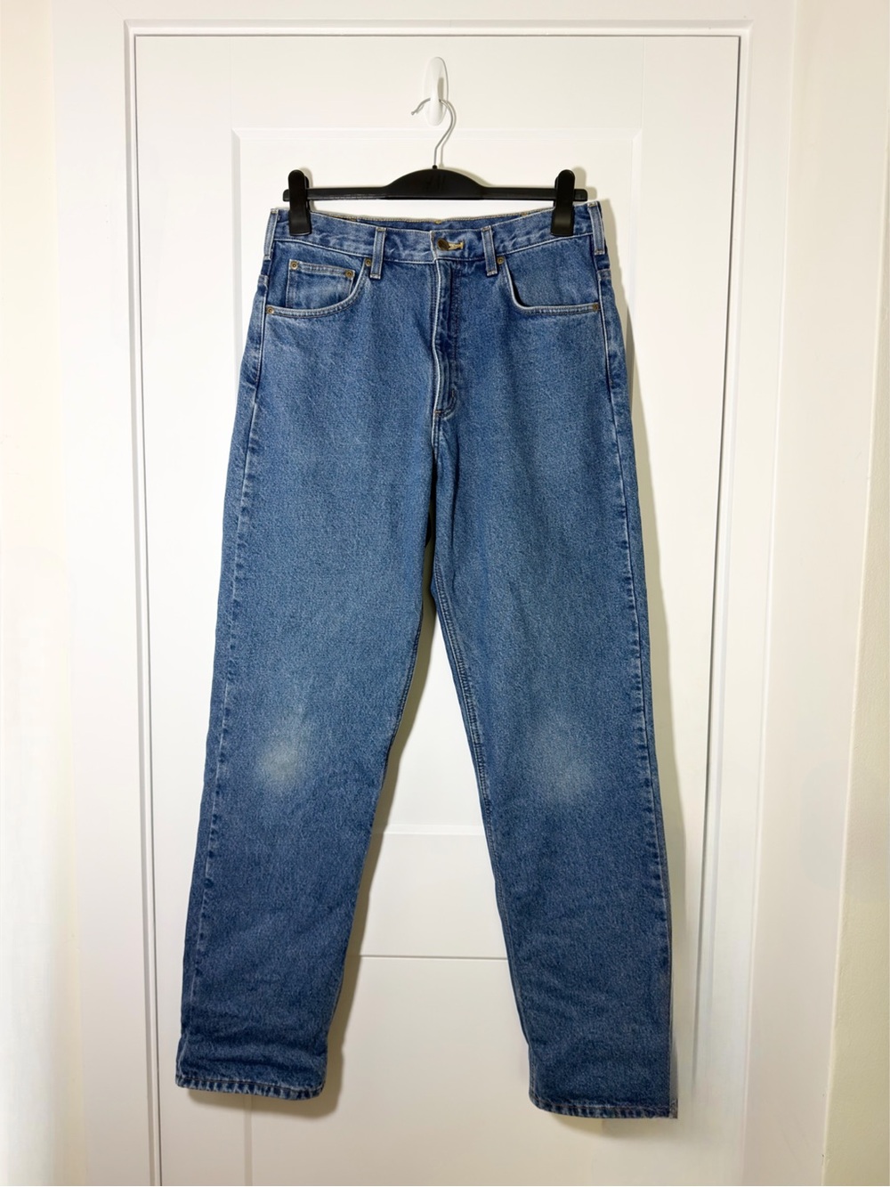 Carhartt Vintage Plaid Flannel Lined Premium Denim 33 x 34
